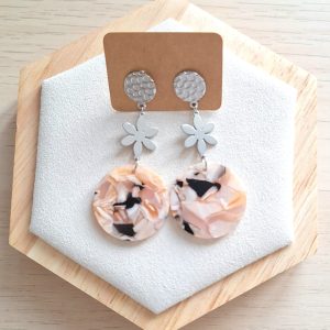 Boucles d'oreilles | acier inoxydable | acétate | Presqu'îles bijoux | 62800 LIEVIN