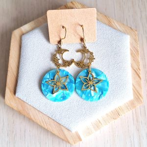 Boucles d'oreilles | acier inoxydable | acétate | Presqu'îles bijoux | 62800 LIEVIN