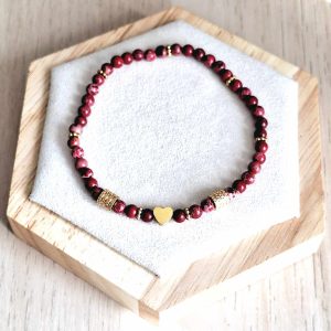 Bracelet femme | Jaspe impérial | Lithothérapie | acier inoxydable | Presqu'îles bijoux | 62800 LIEVIN