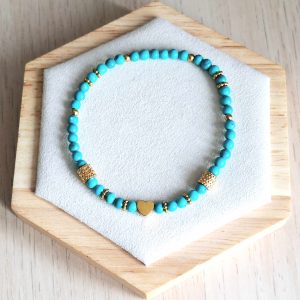 Bracelet femme | Magnésite | Lithothérapie | acier inoxydable | Presqu'îles bijoux | 62800 LIEVIN