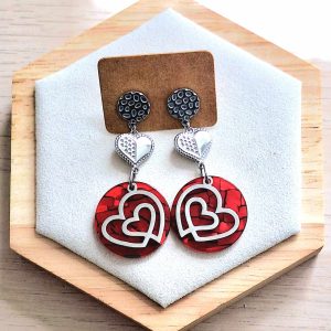 Boucles d'oreilles | acier inoxydable | acétate | Presqu'îles bijoux | 62800 LIEVIN