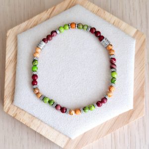 Bracelet femme | Jaspe impérial | Lithothérapie | acier inoxydable | Presqu'îles bijoux | 62800 LIEVIN
