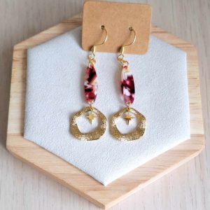 Boucles d'oreilles | acier inoxydable | acétate | Presqu'îles bijoux | 62800 LIEVIN