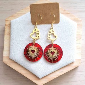 Boucles d'oreilles | acier inoxydable | acétate | Presqu'îles bijoux | 62800 LIEVIN
