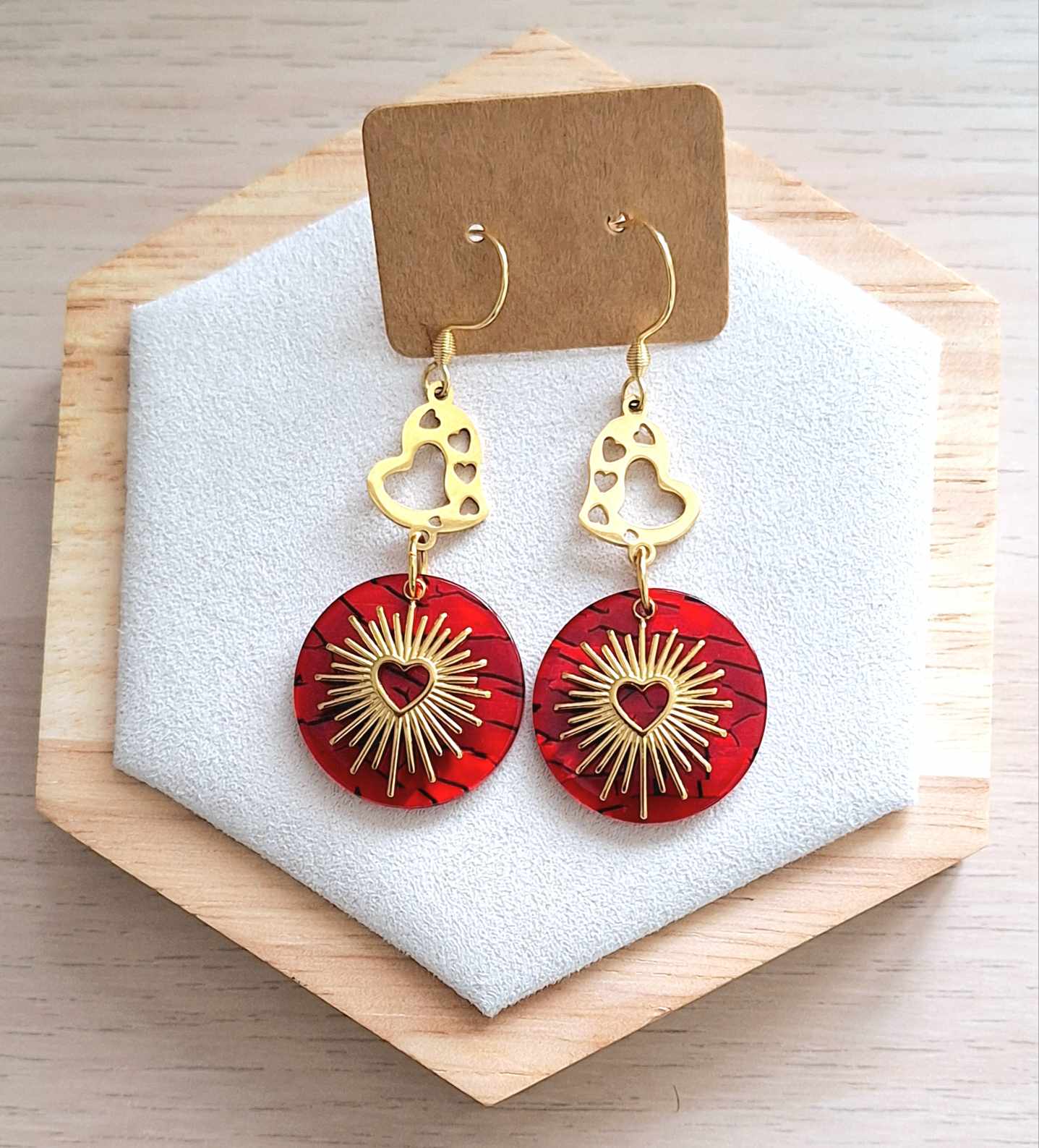 Boucles d'oreilles | acier inoxydable | acétate | Presqu'îles bijoux | 62800 LIEVIN
