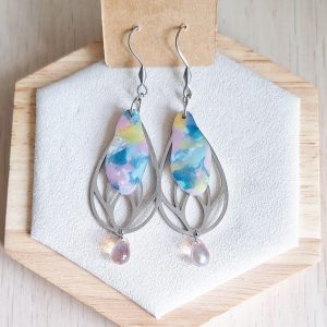Boucles d'oreilles | acier inoxydable | acétate | Presqu'îles bijoux | 62800 LIEVIN
