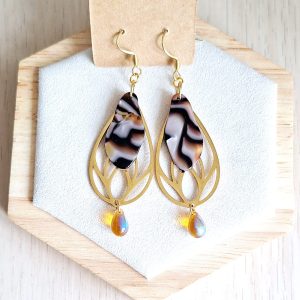 Boucles d'oreilles | acier inoxydable | acétate | Presqu'îles bijoux | 62800 LIEVIN