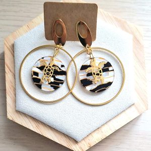Boucles d'oreilles | acier inoxydable | acétate | Presqu'îles bijoux | 62800 LIEVIN