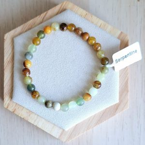 Bracelet femme | Serpentine A| Lithothérapie | Presqu'îles bijoux | 62800 LIEVIN