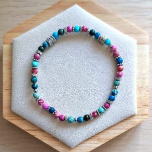 Bracelet femme | Jaspe impérial | Lithothérapie | acier inoxydable | Presqu'îles bijoux | 62800 LIEVIN
