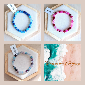 Bracelet enfant | Agate | Lithothérapie | Presqu'îles bijoux | 62800 LIEVIN
