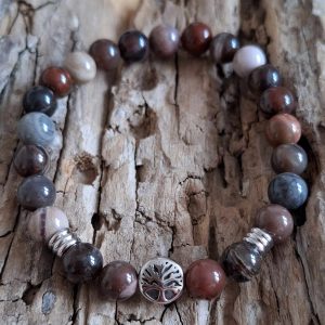 Bracelet homme |bois fossilisé | Lithothérapie | Presqu'îles bijoux | 62800 LIEVIN
