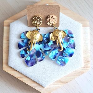 Boucles d'oreilles | acier inoxydable | acétate | Presqu'îles bijoux | 62800 LIEVIN