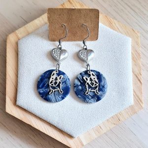 Boucles d'oreilles | acier inoxydable | acétate | Presqu'îles bijoux | 62800 LIEVIN