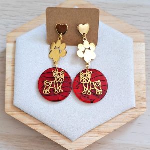 Boucles d'oreilles | acier inoxydable | acétate | Presqu'îles bijoux | 62800 LIEVIN