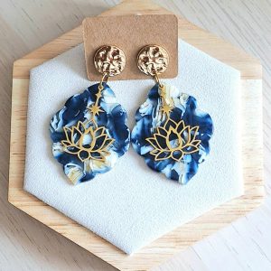 Boucles d'oreilles | acier inoxydable | acétate | Presqu'îles bijoux | 62800 LIEVIN