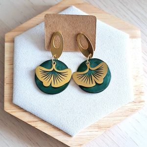 Boucles d'oreilles | Nacre | Lithothérapie | acier inoxydable | Presqu'îles bijoux | 62800 LIEVIN