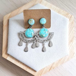 Boucles d'oreilles | acier inoxydable | acétate | Presqu'îles bijoux | 62800 LIEVIN