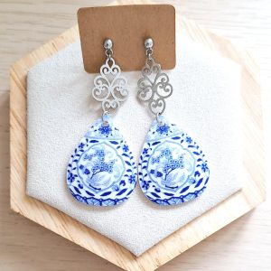 Boucles d'oreilles | acier inoxydable | acétate | Presqu'îles bijoux | 62800 LIEVIN