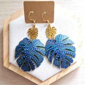 Boucles d'oreilles | acier inoxydable | acétate | Presqu'îles bijoux | 62800 LIEVIN