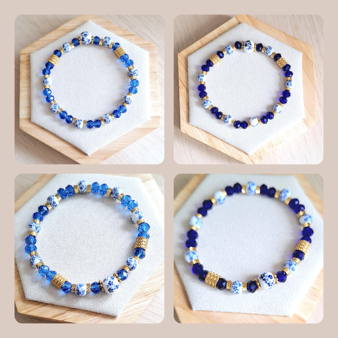 Bracelet femme | Céramique et perles de verre | acier inoxydable | Presqu'îles bijoux | 62800 LIEVIN