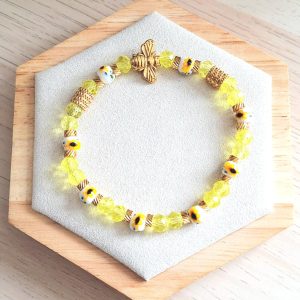 Bracelet femme | Céramique et perles de verre | acier inoxydable | Presqu'îles bijoux | 62800 LIEVIN
