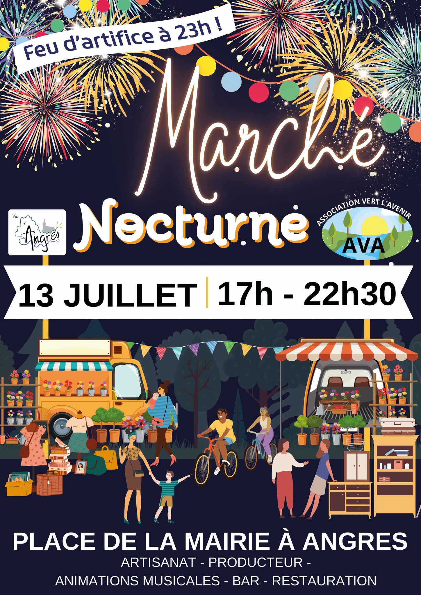 Marché nocturne Angres 13 juillet