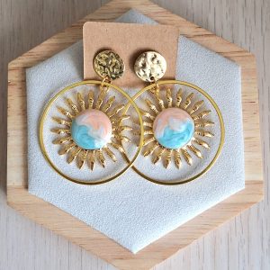 Boucles d'oreilles | acier inoxydable | émaillé | Presqu'îles bijoux | 62800 LIEVIN