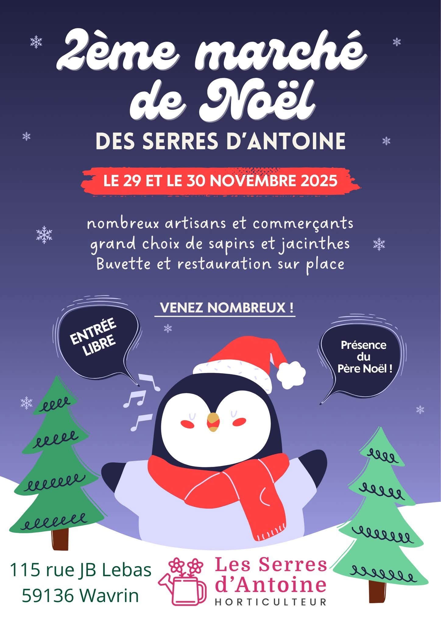Marché de noël les serres d'Antoine Wavrin du 29 au 30 novembre 2025