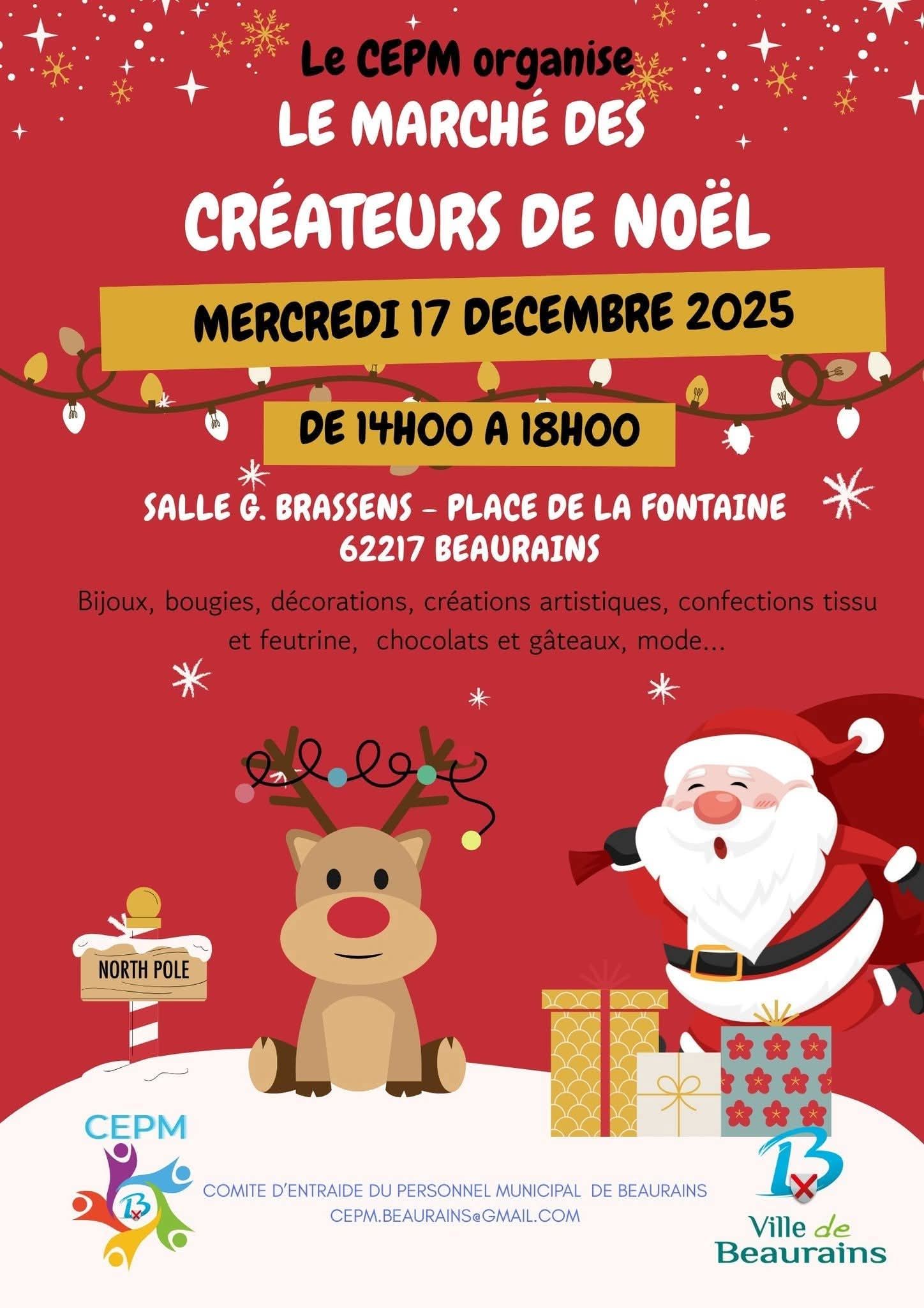 Marché de Noël Beaurains 17 décembre 2025