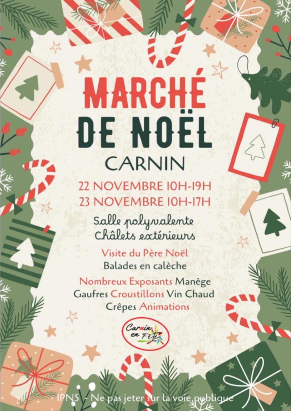 Marché de Noël de Carnin le 22 et 23 novembre 2025